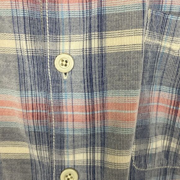 Tommy Bahama Pastel Pink Blue Soft Button Up Collared Shirt Size XXL - Picture 10 of 12